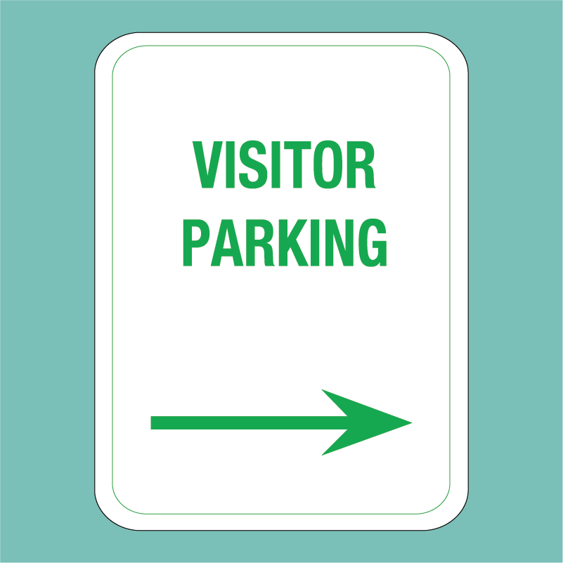 Traffic Sign - Visitor Parking Right Arrow - Statutory Signs